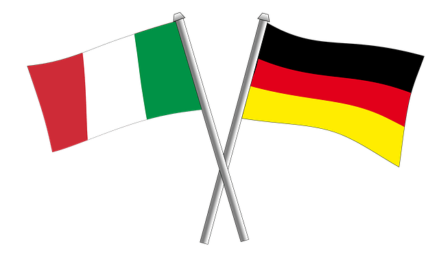 Deutschland und Italien Flagge